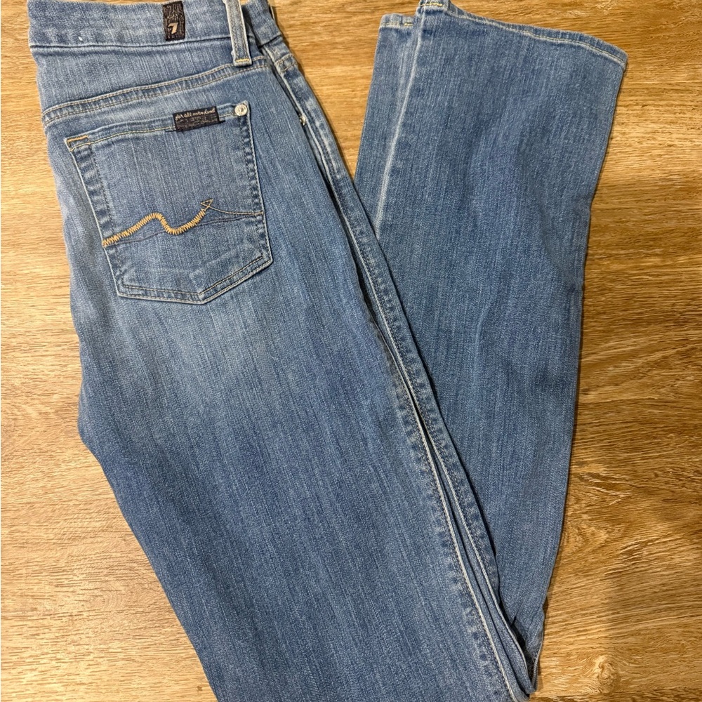 7 For All Mankind Light Blue Jeans Women’s 27 Karah Straight Leg